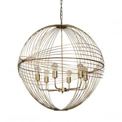 Mercana Titan Gold 6 Light Chandelier