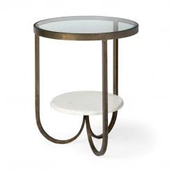 Mercana Reinhardt Glass & Marble Side Table