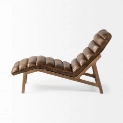 Mercana Pierre Leather Chaise Lounge Chair Furniture