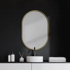 Mercana Oval Gold Mirror