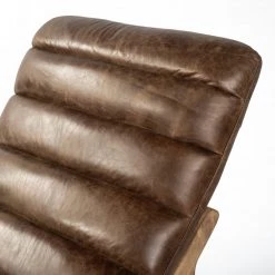 Mercana Pierre Leather Chaise Lounge Chair Furniture
