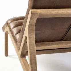 Mercana Pierre Leather Chaise Lounge Chair Furniture