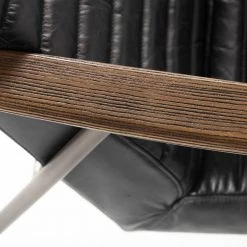 Mercana Seth Black Leather Chair Furniture