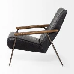 Mercana Seth Black Leather Chair Furniture