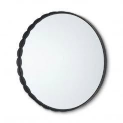 Mercana Metal Scallop Edge Round Mirror