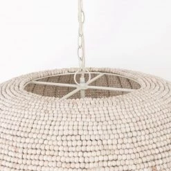 Mercana Lighting Thelma White-Washed Beaded Chandelier