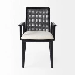 Mercana Arie Black Dining Arm Chair Furniture
