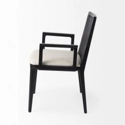 Mercana Arie Black Dining Arm Chair Furniture