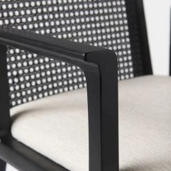 Mercana Arie Black Dining Arm Chair Furniture