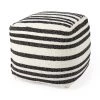 Mercana New Arrivals Black & White Striped Pouf