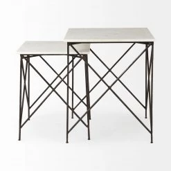 Mercana Lorlei Marble Side Tables