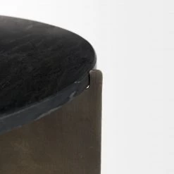 Mercana Reinhold Black Marble Side Table