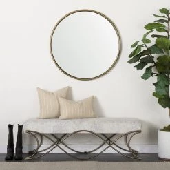 Mercana New Arrivals Preston Small Gold Wall Mirror