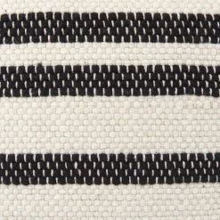 Mercana New Arrivals Black & White Striped Pouf