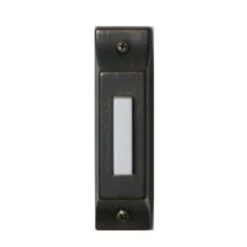 HOME Enhancements Parts + Accessories Matte Black Rectangle Door Bell Button