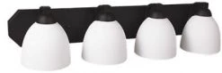 HOME Enhancements Victoria Matte Black Vanity Light Lighting
