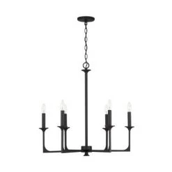 Capital Lighting Black Iron 6 Light Chandelier