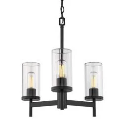 Golden Kate 3 Light Black Matte Chandelier