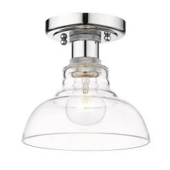 Golden Lighting Craven Chrome Flush Mount Light