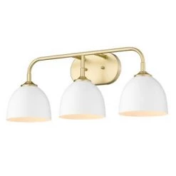 Golden Taylor White/Gold 3 Light Vanity Lighting