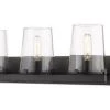 Z-Lite Cale Matte Black Vanity Light 2 Z-Lite Cale Matte Black Vanity Light