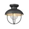 Z-Lite Ansel Black Outdoor Flush Mount Lighting