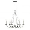 HOME Enhancements Lighting Valentina 6 Light Polished Nickel Chandelier