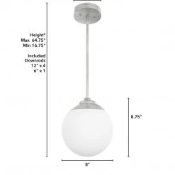 Hunter Audrey 1 Light Pendant In Nickel