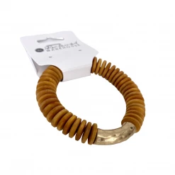 Soireeline Brown Wooden Bead Bracelet