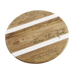Mudpie Bless This Food Lazy Susan Decor