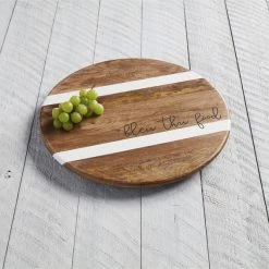 Mudpie Bless This Food Lazy Susan Decor
