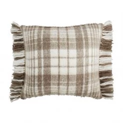 Mudpie Brushed Checked Pillow