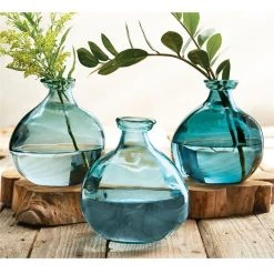 Mudpie Blue Short Irregular Vase