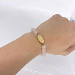 Soireeline Blush Stone Beaded Bracelet Lifestyle