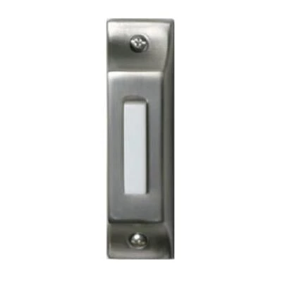 HOME Enhancements Pewter Rectangle Door Bell Button Parts + Accessories 3 HOME Enhancements Pewter Rectangle Door Bell Button Parts + Accessories