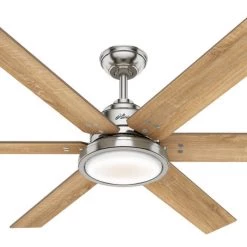 Hunter Warner 60" Ceiling Fan In Nickel Fans