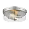 Z-Lite Bryant 2 Light Nickel Flush Mount