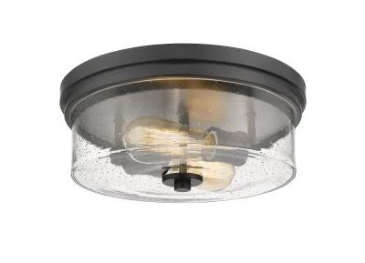 Z-Lite Lighting Bryant 2 Light Black Flush Mount 3 Z-Lite Lighting Bryant 2 Light Black Flush Mount
