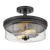 Z-Lite Lighting Bryant 2 Light Black Semi Flush
