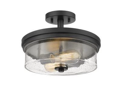 Z-Lite Lighting Bryant 2 Light Black Semi Flush 3 Z-Lite Lighting Bryant 2 Light Black Semi Flush