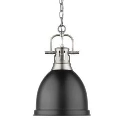 Golden Lighting Dunbar Small Black Pendant Light