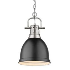 Golden Lighting Dunbar Small Black Pendant Light