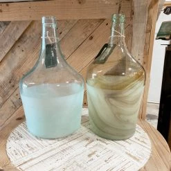 Blue Ocean Traders Decor Half Frosted Demijohn Vintage Bottle