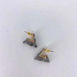 Soireeline Lifestyle Gray Stone Triangle Earring