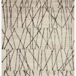 Loloi Rugs Alice Rug Cream/Charcoal Cross Line