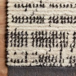 Loloi Rugs Alice Rug Cream/Charcoal Ticking