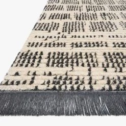 Loloi Rugs Alice Rug Cream/Charcoal Ticking