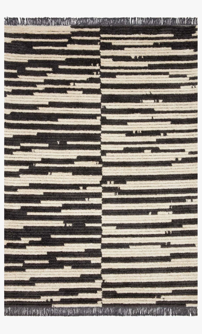 Loloi Alice Rug Cream/Charcoal Stripe Rugs 3 Loloi Alice Rug Cream/Charcoal Stripe Rugs