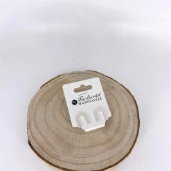 Soireeline Lifestyle Matte Silver Arched Stud Earrings