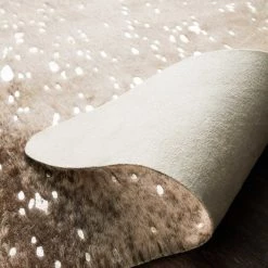 Loloi Bryce Faux Cow Hide Rug Taupe / Champagne